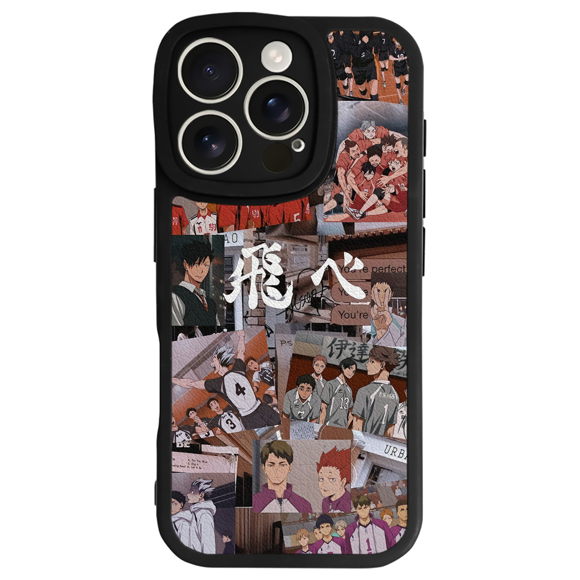 （画像用） ハイキュー!! Haikyu!! 【iPhone 16シリーズ対応】シリコンスマホケース（レザー調） 材質：シリコン